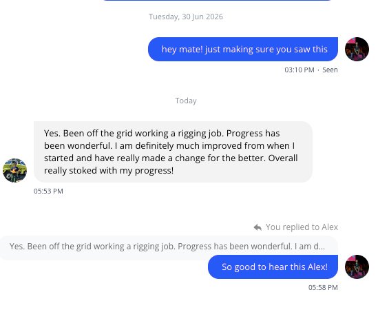 Message from Alex the rigger