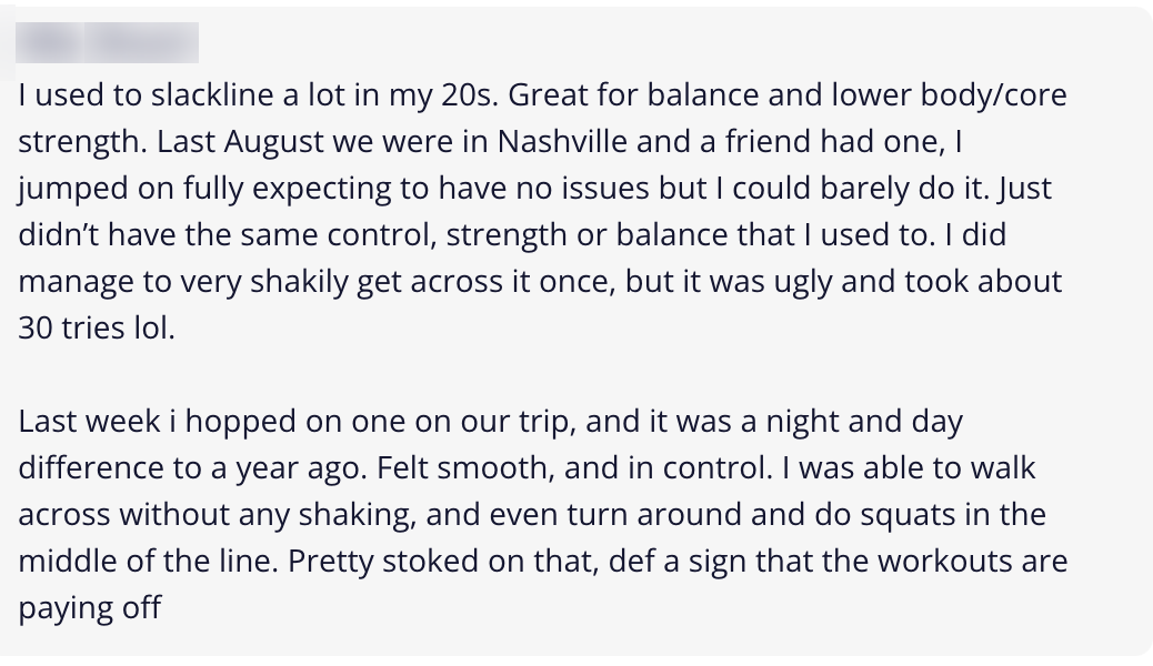 Client message: slackline, night and day