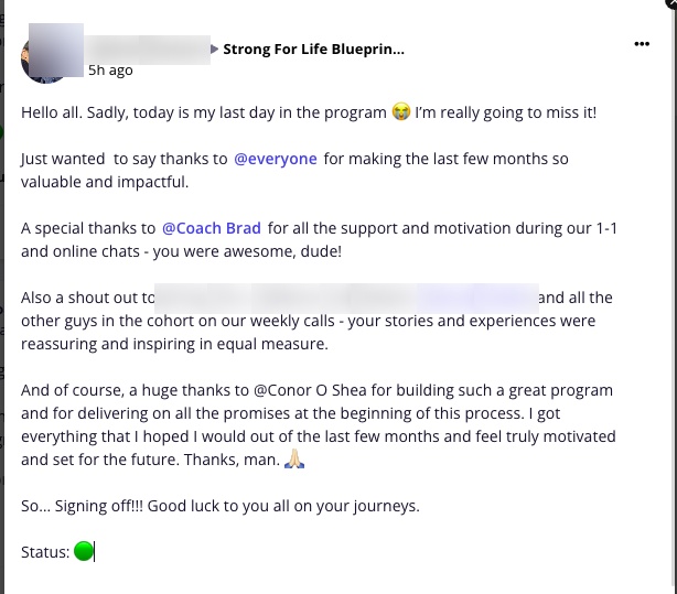 Client message: delivered on all the promises