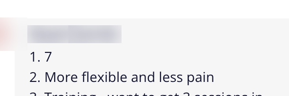 Client message: more flexible, less pain